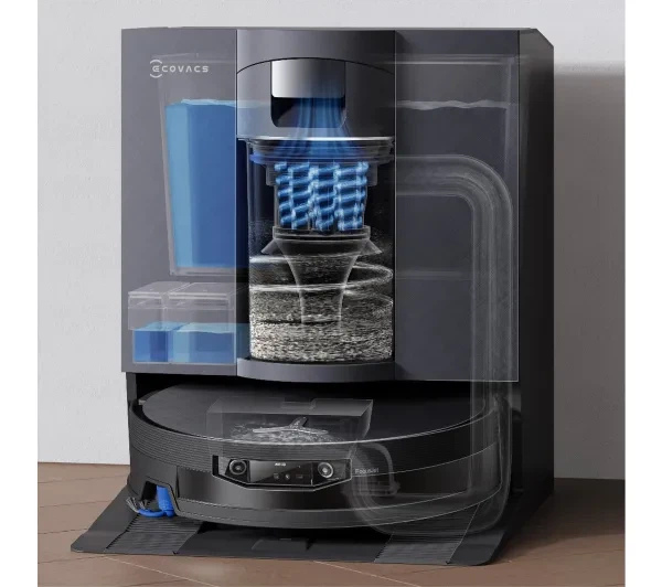 Робот-пилосос Ecovacs Deebot X12 Omni Функція миття Підстанція очищення Створення карти приміщення 61дБ Функції ШІ Чорний - Фото 6 Робот-пилосос Ecovacs Deebot X12 Omni Функція миття Підстанція очищення Створення карти приміщення 61дБ Функції ШІ Чорний - изображение 6