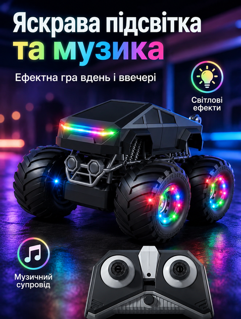 Радиоуправляемая машинка‑вездеход HB Toys с подсветкой и звуковыми эффектами - изображение 4