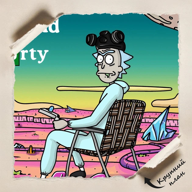 Постер Рік та Морті, Пуститися берега, Rick and Morty, Breaking Bad, декор кімнати підлітка, A3 24×42 см (id5515) - зображення 4