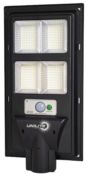 LED вуличний світильник на сонячній батареї UNILITE 60W 6500K, Акумулятор: 3.2V, 5Аh Сонячна панель: 6V, 6W, з датчик руху, - зображення 4