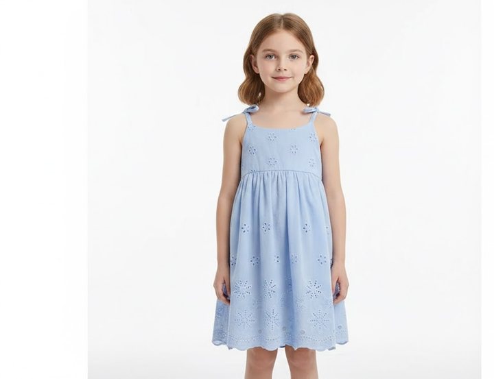 Дитяче плаття для дівчинки Kiddy 146 см блакитне - Фото 5 Дитяче плаття для дівчинки Kiddy 146 см блакитне - зображення 5