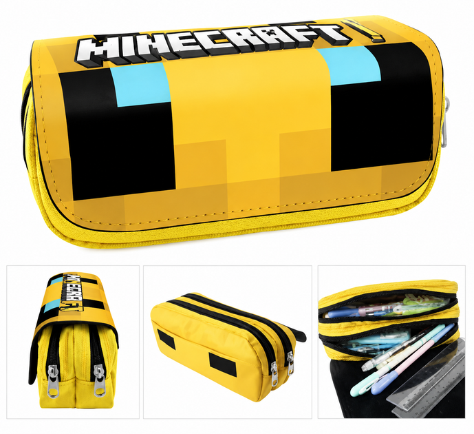 Пенал школьный Minecraft Пчела (Bee) 3D, вместительный, 20×9×6,5 см, желтый - Фото 1 Пенал школьный Minecraft Пчела (Bee) 3D, вместительный, 20×9×6,5 см, желтый - изображение 1
