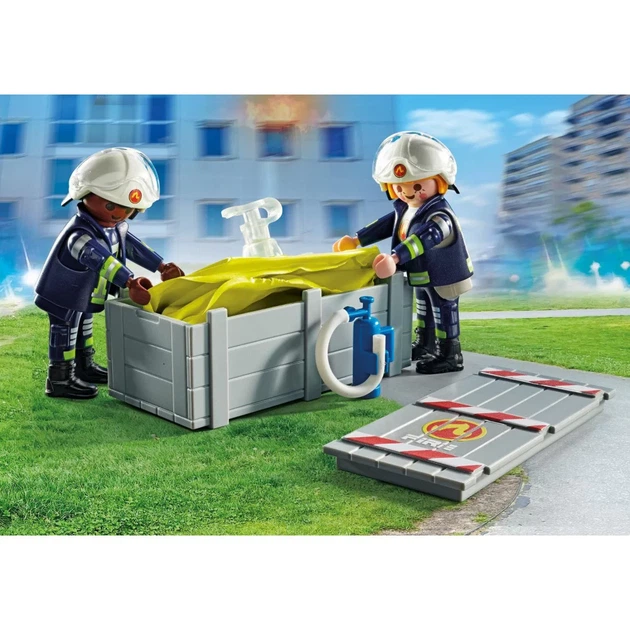 Набір фігурок Playmobil Action Heroes Firefighter with Air Pillow з аксесуарами 13 предметів (4008789714657) - зображення 4