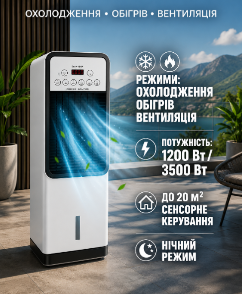 Мобильный кондиционер Air Max Pro BFX-8D-1668 2в1 с обогревом и охлаждением - Фото 1 Мобильный кондиционер Air Max Pro BFX-8D-1668 2в1 с обогревом и охлаждением - изображение 1