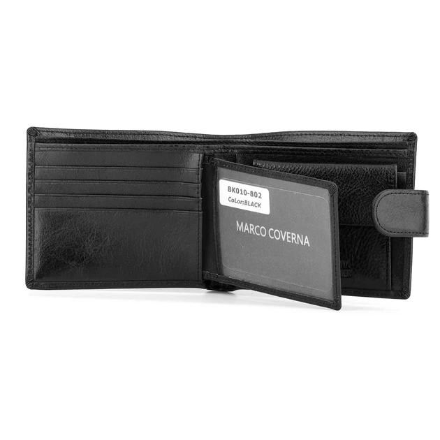 Кошелек мужской из качественной глянцевой кожи Marco Coverna MC 010-802 Black - Фото 6 Кошелек мужской из качественной глянцевой кожи Marco Coverna MC 010-802 Black - изображение 6