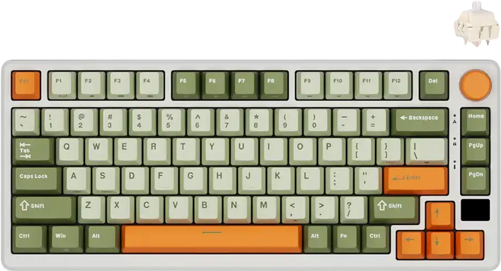 Клавіатура дротова RK ROYAL KLUDGE RK-M75 Slate Cyan Gaming Cream Switch (RK-M75-SLTCYN-CRMSW-US) - зображення 2