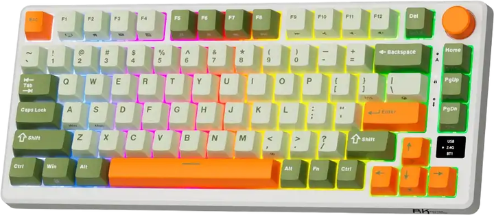 Клавіатура дротова RK ROYAL KLUDGE RK-M75 Slate Cyan Gaming Cream Switch (RK-M75-SLTCYN-CRMSW-US) - зображення 5
