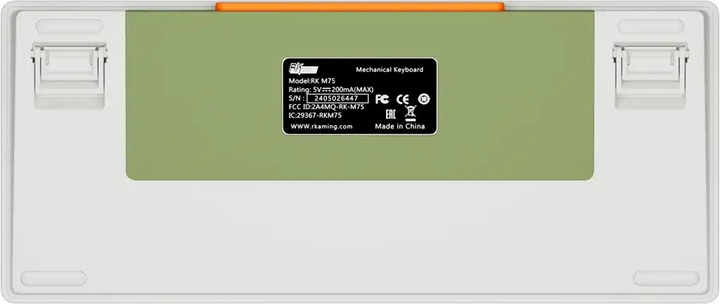 Клавіатура дротова RK ROYAL KLUDGE RK-M75 Slate Cyan Gaming Cream Switch (RK-M75-SLTCYN-CRMSW-US) - зображення 6