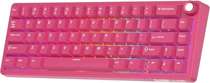 Клавіатура дротова RK ROYAL KLUDGE R65 Berry Red Gaming Cream Switch (RK-R65-BERYRED-CRMSW-US) - Фото 4 Клавіатура дротова RK ROYAL KLUDGE R65 Berry Red Gaming Cream Switch (RK-R65-BERYRED-CRMSW-US) - зображення 4
