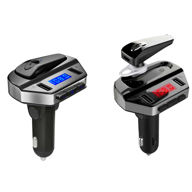 FM трансмиттер Bluetooth с USB и Hands Free для автомобиля черный LS-618 - изображение 5