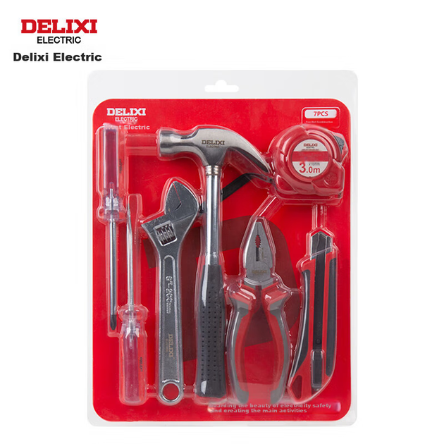 Многофункциональный набор инструментов для дома DELIXI ELECTRIC, комплект ручных инструментов для электрика и плотника, 7 предметов. - Фото 10 Многофункциональный набор инструментов для дома DELIXI ELECTRIC, комплект ручных инструментов для электрика и плотника, 7 предметов. - изображение 10
