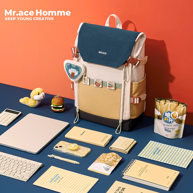 Рюкзак Mr.ace Homme Greedy Cute Snake, новый, большой вместительный, повседневный, симпатичный, наплечный, для студентов колледжа, легкий, сумеречно-синий. - Фото 5 Рюкзак Mr.ace Homme Greedy Cute Snake, новый, большой вместительный, повседневный, симпатичный, наплечный, для студентов колледжа, легкий, сумеречно-синий. - изображение 5