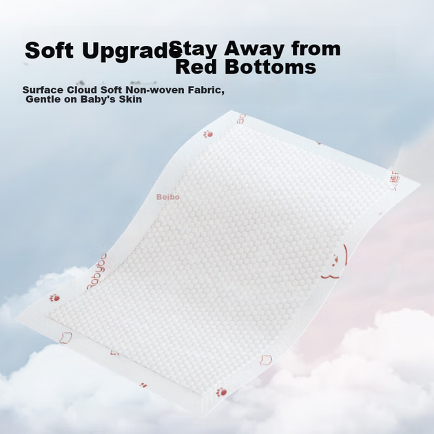 Пеленка Beiboshi Babybox одноразовая, 35x45см, водонепроницаемая, 100 шт, M - Фото 4 Пеленка Beiboshi Babybox одноразовая, 35x45см, водонепроницаемая, 100 шт, M - изображение 4