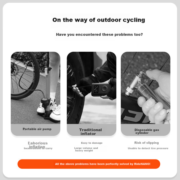 Насос велосипедный QiCYCLE NANO электрический, портативный, со светодиодом - изображение 9