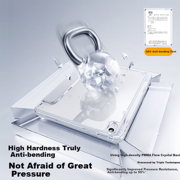 Чохол Shanmo для iPad Air 8/7/6 2026/25 універсальний з тримачем для стилуса, 11", акриловий, сірий - Фото 4 Чохол Shanmo для iPad Air 8/7/6 2026/25 універсальний з тримачем для стилуса, 11", акриловий, сірий - зображення 4