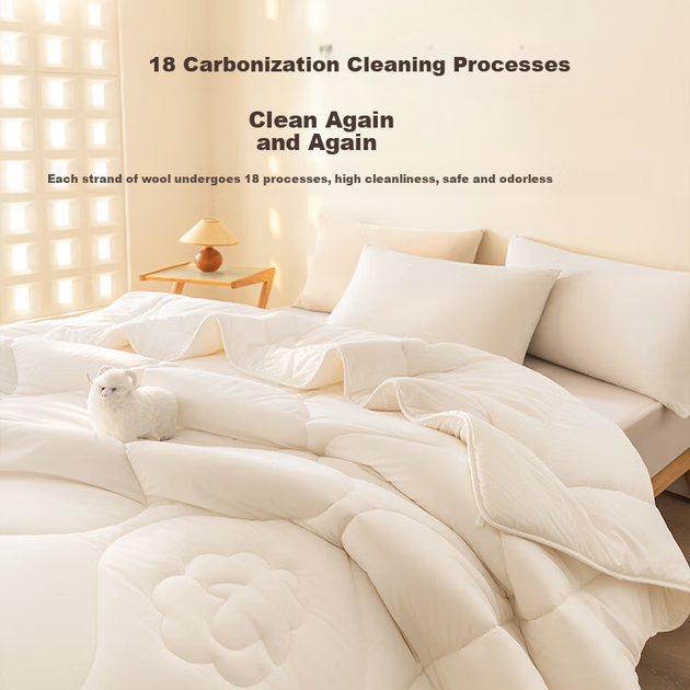 Оригінальна імпортна ковдра JD Deep Sleep Comforter зі 100% вовни для гуртожитку, зимова ковдра класу A - товста зимова ковдра 2,2x2,4 м, приблизно 8,7 джи - зображення 5