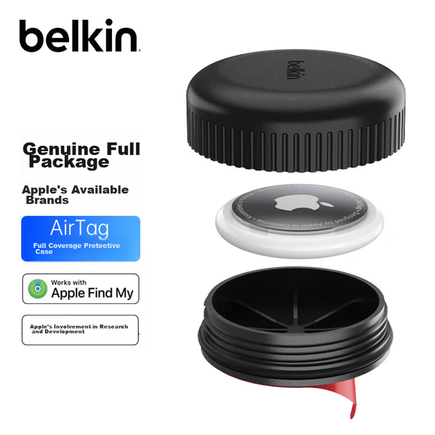 Брелок Belkin MSC016 для AirTag силиконовый черный - изображение 4