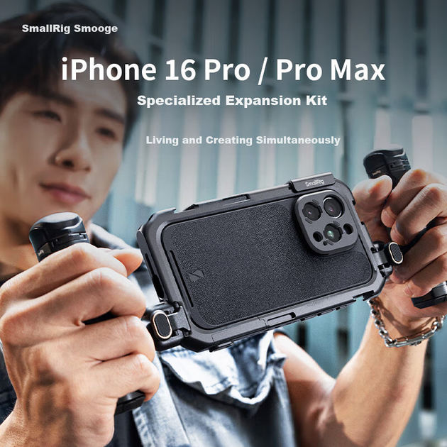 Комплект SmallRig 4827, камера для iPhone 16 Pro Max, расширительная рама для клетки Apple Rabbit Cage (флагманская версия), аксессуар для ручной фотосъемки, вспомогательное средство для съемки. - Фото 5 Комплект SmallRig 4827, камера для iPhone 16 Pro Max, расширительная рама для клетки Apple Rabbit Cage (флагманская версия), аксессуар для ручной фотосъемки, вспомогательное средство для съемки. - зображення 5