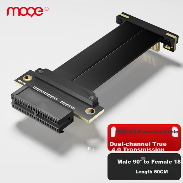 Райзер MOGE MC498150 PCIe 4.0 50 см - Фото 4 Райзер MOGE MC498150 PCIe 4.0 50 см - зображення 4