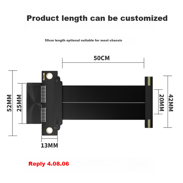 Райзер MOGE MC498150 PCIe 4.0 50 см - Фото 6 Райзер MOGE MC498150 PCIe 4.0 50 см - зображення 6