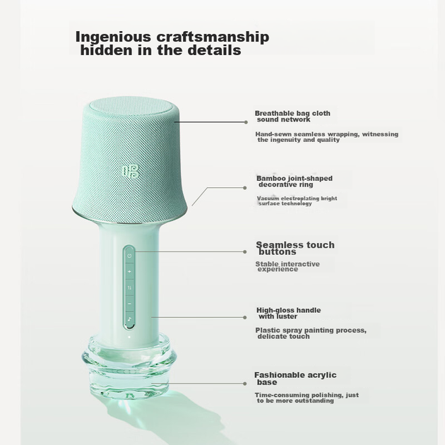Микрофон-колонка Changba Xiaojuandan Z1 караоке красный - изображение 11