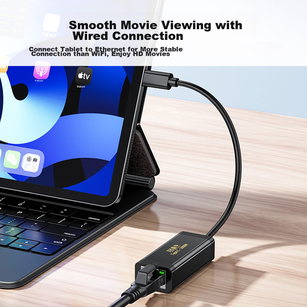 Сетевой адаптер Jinghua N324 / USB Type-C / Gigabit Ethernet / Black - изображение 7