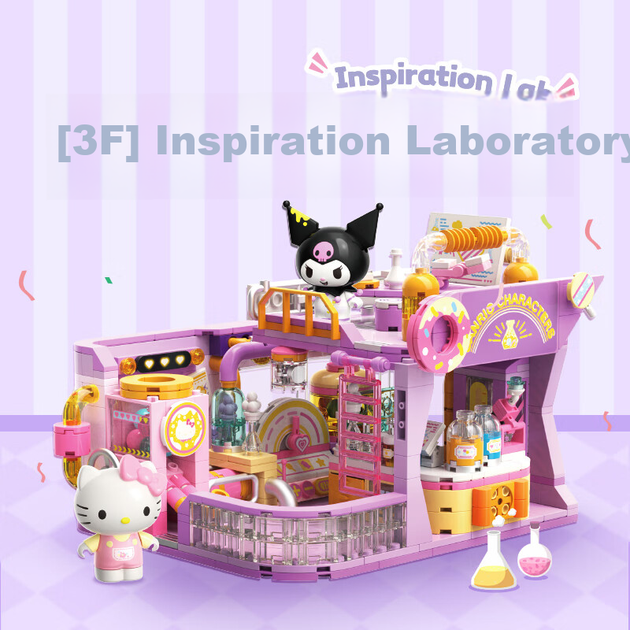 ТОП ІГРАШОК Sanrio, серія сімейної академії, будівельні блоки Melody Big-Eared Dog, дитяча іграшка, подарунок на день народження дівчинки - изображение 5