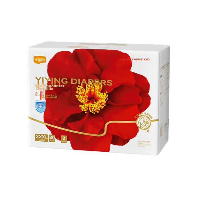 Подгузники-трусики Yiying Красная камелия XXXL (16-18 кг), 60 шт - Фото 1 Подгузники-трусики Yiying Красная камелия XXXL (16-18 кг), 60 шт - изображение 1