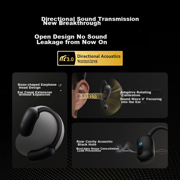 Наушники SoundCore Ankfei Yue Air открытого типа, с заушным креплением, беспроводные Bluetooth спортивные наушники для бега, совместимы с Apple, Huawei, Xiaomi, белый цвет. - зображення 10