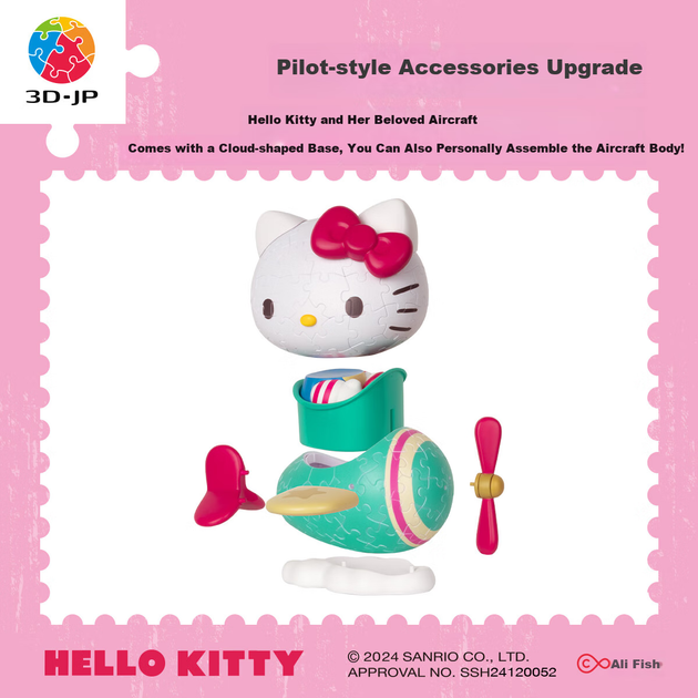 Фигурка Sanrio Hello Kitty 3D-пазл к 50-летию бренда подарочная - изображение 6