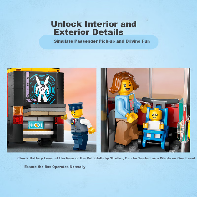 Конструктор LEGO City Красный двухэтажный автобус 384 детали - Фото 4 Конструктор LEGO City Красный двухэтажный автобус 384 детали - изображение 4