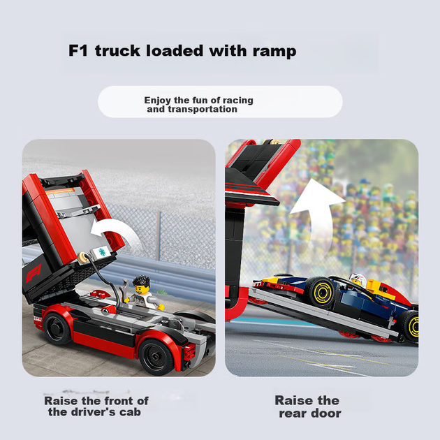 Конструктор LEGO City Вантажівка та перегони Red Bull Aston Martin 1086 деталей - зображення 5