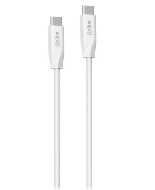 Кабель USB Gelius One GP-UCN012 Type-C to Type-C 3A 60W (1m) White - Фото 1 Кабель USB Gelius One GP-UCN012 Type-C to Type-C 3A 60W (1m) White - зображення 1