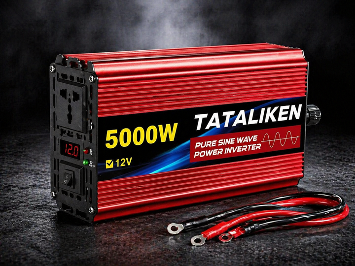 Инвертор с чистой синусоидой 12V → 220V Tataliken 5000W для ноутбука, котла, холодильника и мощной бытовой техники - Фото 1 Инвертор с чистой синусоидой 12V → 220V Tataliken 5000W для ноутбука, котла, холодильника и мощной бытовой техники - изображение 1