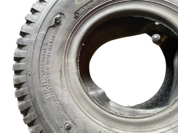 Шина с камерой 4.10/3.50-5 4PR Deli Tire - усиленная для пневматических колес тележек и тачек - Фото 6 Шина с камерой 4.10/3.50-5 4PR Deli Tire - усиленная для пневматических колес тележек и тачек - изображение 6