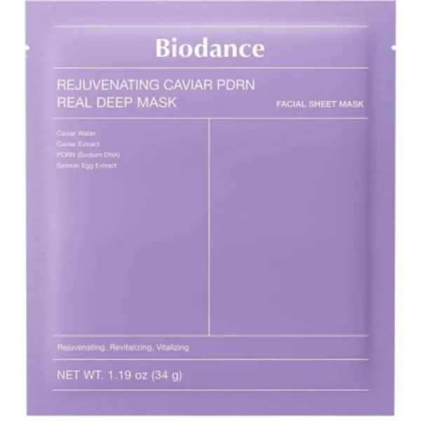 Гидрогелевая маска для лица Biodance Rejuvenating Caviar PDRN Real Deep Masк, 1 шт (184606) - Фото 1 Гидрогелевая маска для лица Biodance Rejuvenating Caviar PDRN Real Deep Masк, 1 шт (184606) - изображение 1