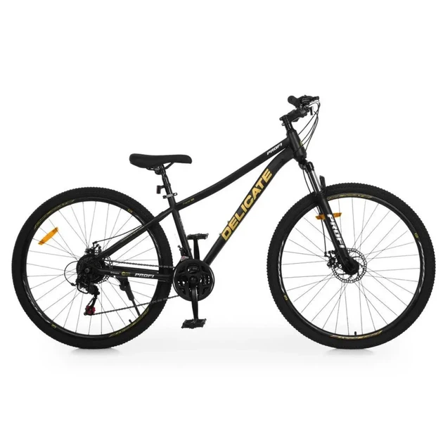 Велосипед гірський найнер 29" Profi Delicate AM DD рама 15" на зріст 155-175 см чорно-золотистий (DL-29006) - Фото 1 Велосипед гірський найнер 29" Profi Delicate AM DD рама 15" на зріст 155-175 см чорно-золотистий (DL-29006) - зображення 1