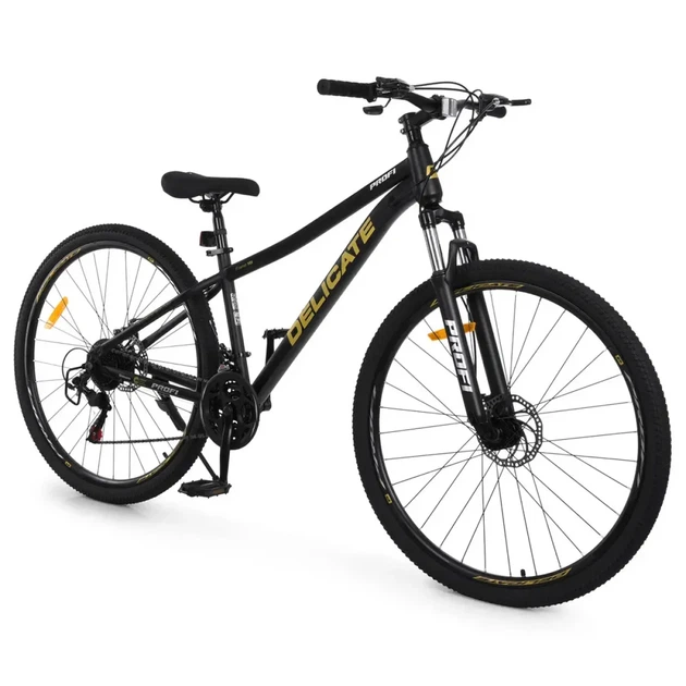 Велосипед гірський найнер 29" Profi Delicate AM DD рама 15" на зріст 155-175 см чорно-золотистий (DL-29006) - Фото 2 Велосипед гірський найнер 29" Profi Delicate AM DD рама 15" на зріст 155-175 см чорно-золотистий (DL-29006) - зображення 2