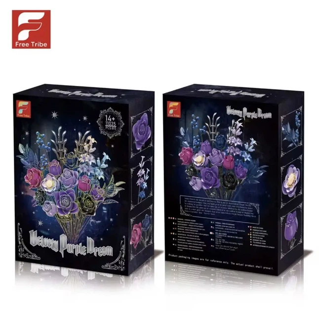 Конструктор букет роз Purple Rose Bouquet от Free Tribe на 815 деталей - Фото 3 Конструктор букет роз Purple Rose Bouquet от Free Tribe на 815 деталей - изображение 3