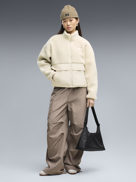 Толстовка на молнии без капюшона утепленная женская Puma Outerwear 69456787 XS Alpine Snow (4070033515372) - Фото 3 Толстовка на молнии без капюшона утепленная женская Puma Outerwear 69456787 XS Alpine Snow (4070033515372) - изображение 3