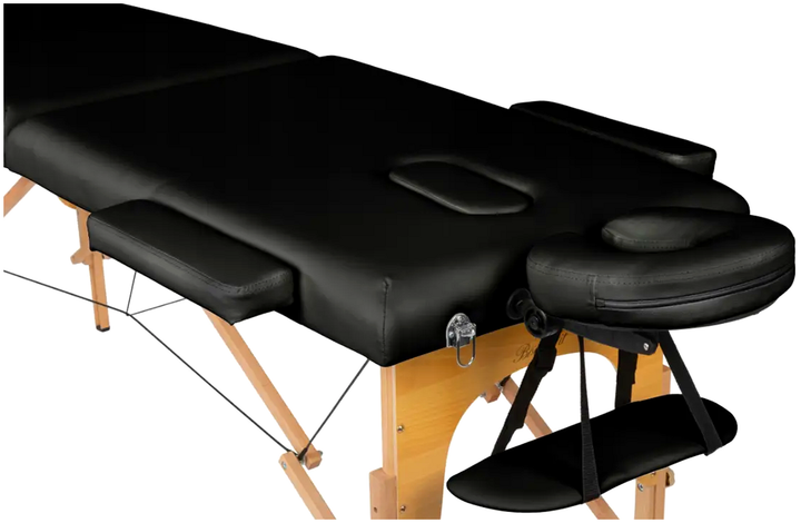 Массажный стол складной 2 секции 185х60см для дома черный BODYFIT МС0166 - Фото 5 Массажный стол складной 2 секции 185х60см для дома черный BODYFIT МС0166 - изображение 5