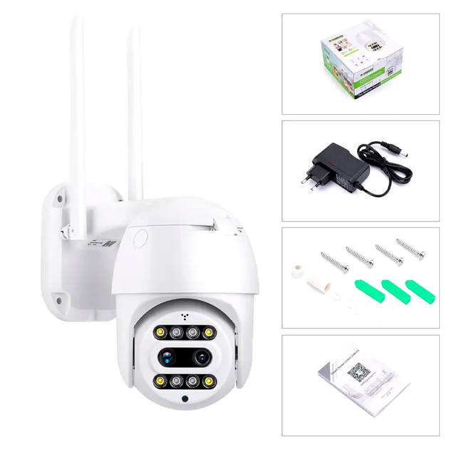 Камера видеонаблюдения HD1080P с WiFi уличная поворотная 2 Мп белая LS-551 - изображение 9