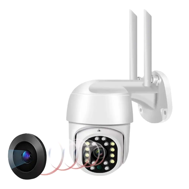 WiFi камера 5Мп с детектором движения уличная IP камера белая LS-843 - зображення 4