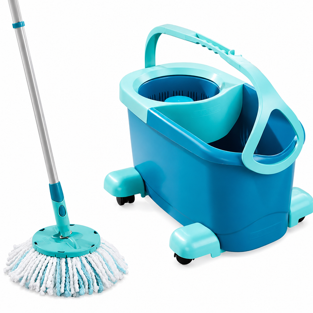 Набор для уборки Leifheit CLEAN TWIST Mobile Disc Mop Ergo Set с ведром 6 л - изображение 2