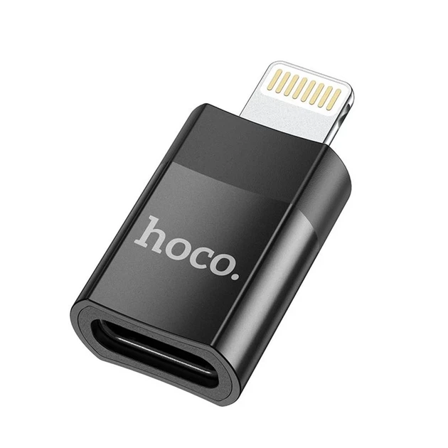 Адаптер Hoco UA17 Type-C to Lightning Black (6931474761996) - Фото 1 Адаптер Hoco UA17 Type-C to Lightning Black (6931474761996) - изображение 1