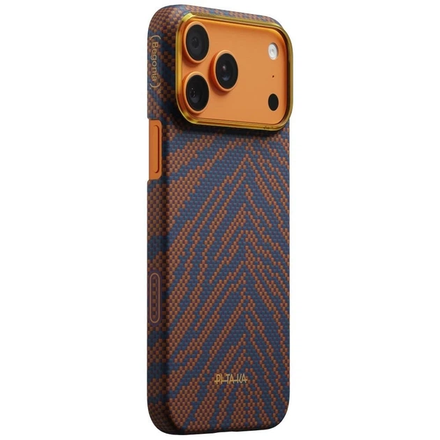 Чехол Pitaka Edge Case Breath of Veins для iPhone 17 Pro Orange (BV1701P) - Фото 1 Чехол Pitaka Edge Case Breath of Veins для iPhone 17 Pro Orange (BV1701P) - изображение 1