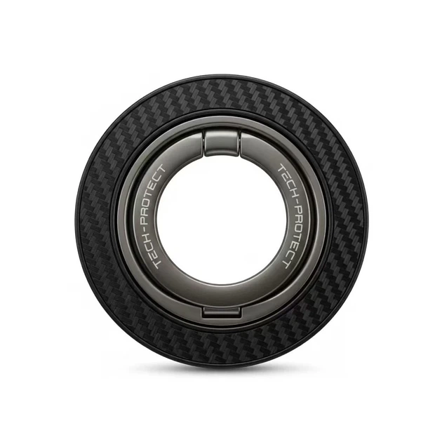 Кольцо-держатель Tech-Protect MMR800 Magnetic MagSafe Phone Ring Black with MagSafe (5906302323159) - изображение 3
