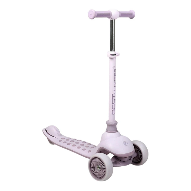 Самокат трёхколёсный Best Scooter J-6103-044 колёса PU 125×40 мм со светом, 4 уровня высоты руля 60–79 см, складной руль, от 3 лет - изображение 3