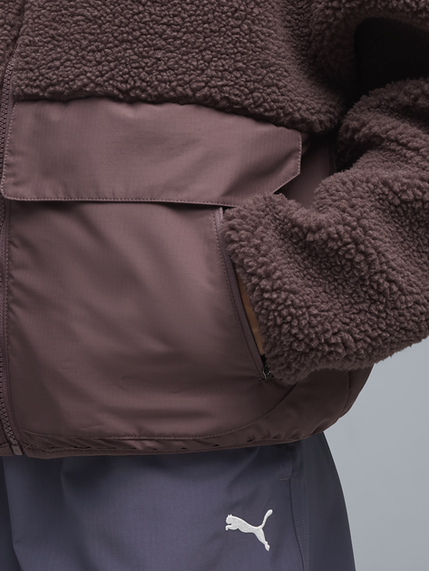 Толстовка на молнии без капюшона утепленная женская Puma Outerwear 69456791 L Rich Cocoa (4070033515266) - Фото 4 Толстовка на молнии без капюшона утепленная женская Puma Outerwear 69456791 L Rich Cocoa (4070033515266) - изображение 4