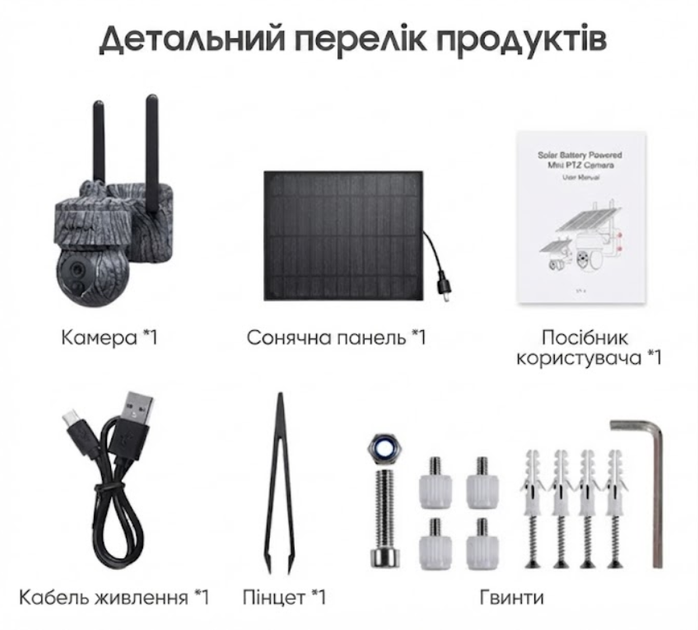 Уличная поворотная IP-камера INQMEGA ST-517C-4M-4G-EU-G-940 с сим-картой солнечной панелью камуфляж - изображение 9